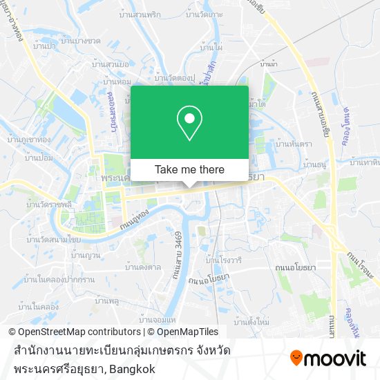 สํานักงานนายทะเบียนกลุ่มเกษตรกร จังหวัดพระนครศรีอยุธยา map