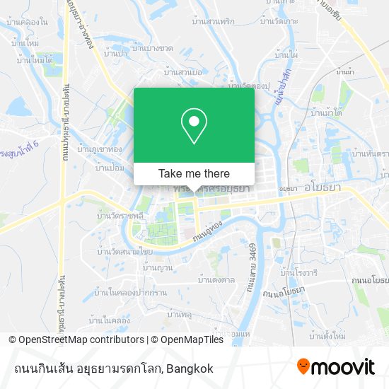 ถนนกินเส้น อยุธยามรดกโลก map