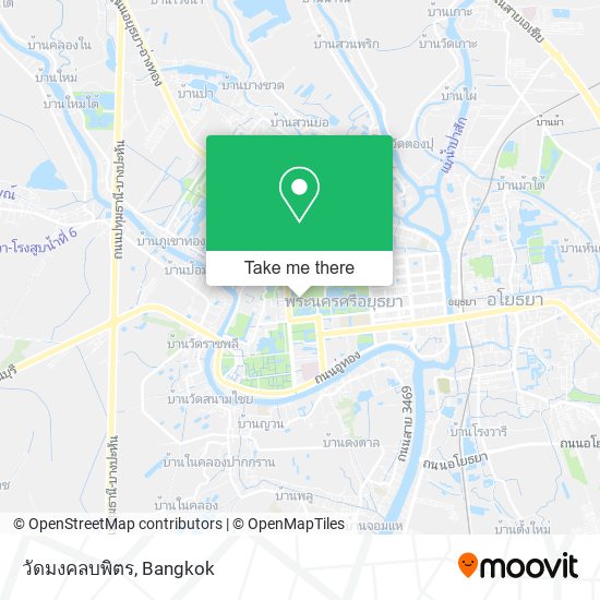 วัดมงคลบพิตร map