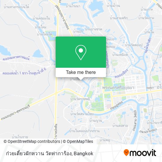 ก๋วยเตี๋ยวผักหวาน วัดท่าการ้อง map