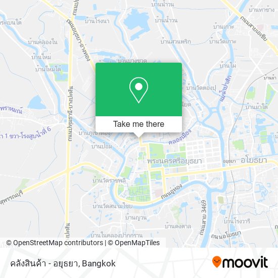 คลังสินค้า - อยุธยา map