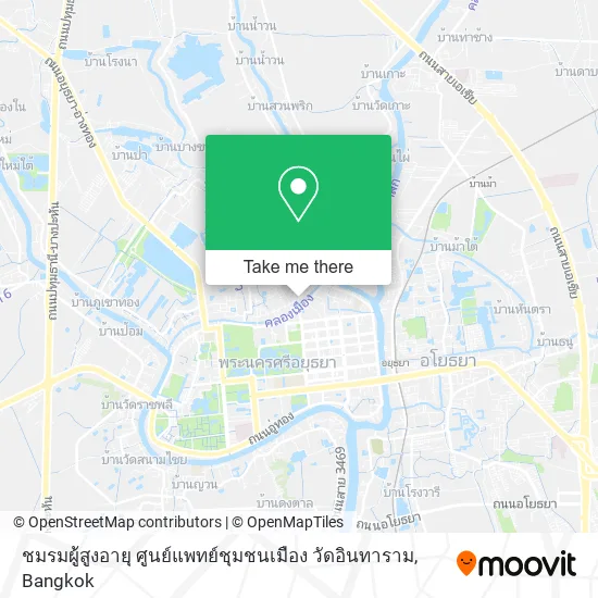 ชมรมผู้สูงอายุ ศูนย์แพทย์ชุมชนเมือง วัดอินทาราม map