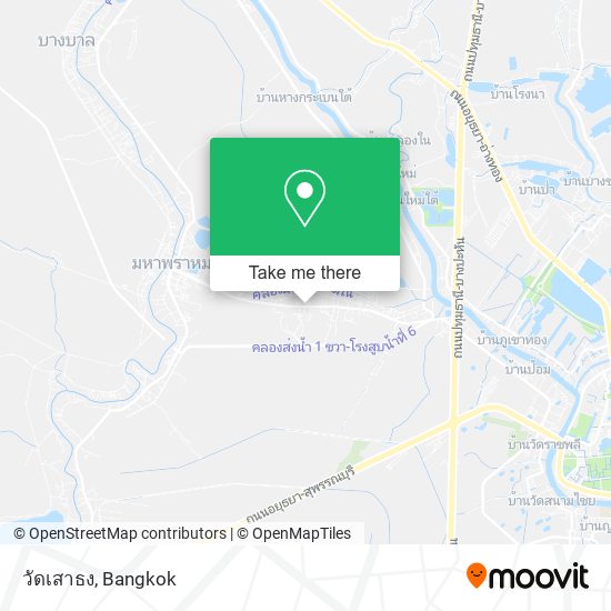 วัดเสาธง map