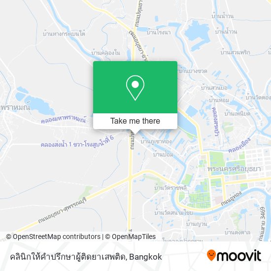 คลินิกให้คําปรึกษาผู้ติดยาเสพติด map