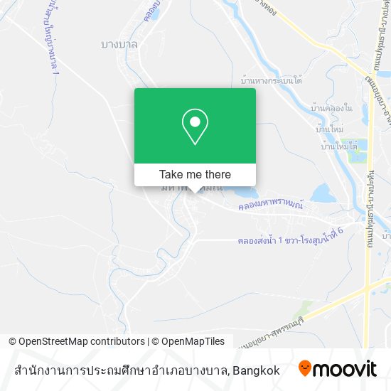 สํานักงานการประถมศึกษาอําเภอบางบาล map