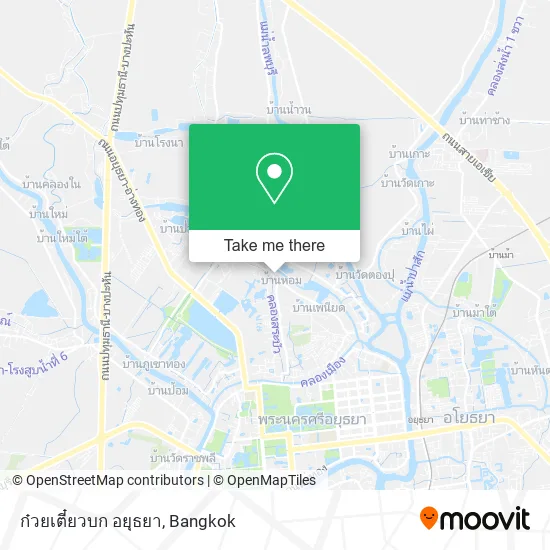 ก๋วยเตี๋ยวบก อยุธยา map