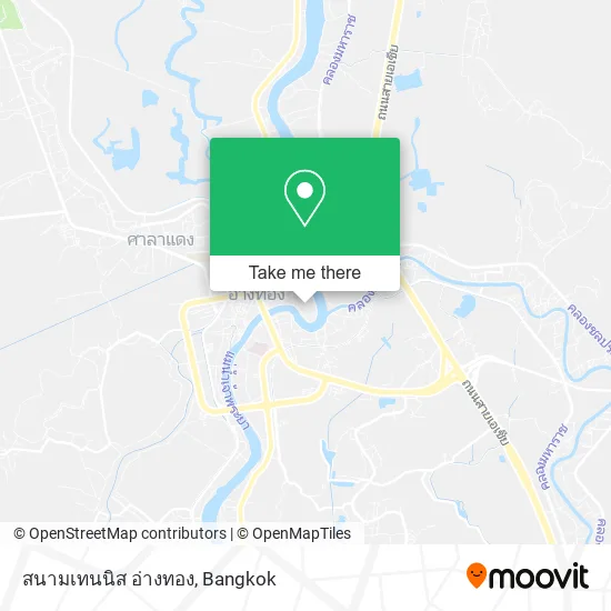 สนามเทนนิส อ่างทอง map