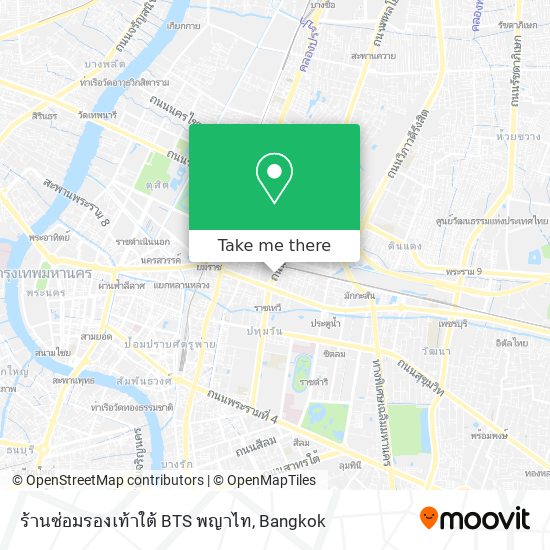 ร้านซ่อมรองเท้าใต้ BTS พญาไท map