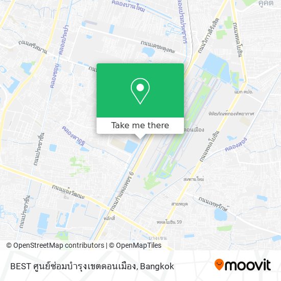 BEST ศูนย์ซ่อมบำรุงเขตดอนเมือง map