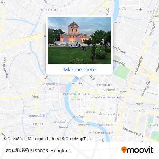 สวนสันติชัยปราการ map