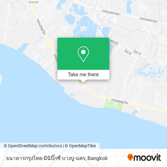 ธนาคารกรุงไทย-มินิบิ๊กซี บางปู-นคร map