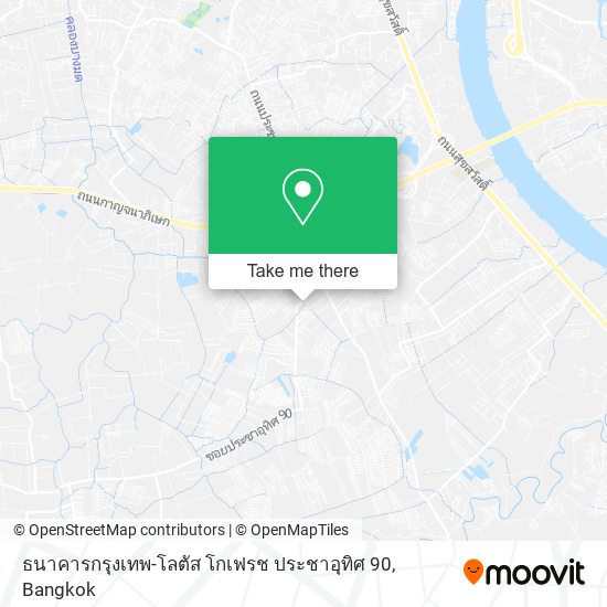 ธนาคารกรุงเทพ-โลตัส โกเฟรช ประชาอุทิศ 90 map