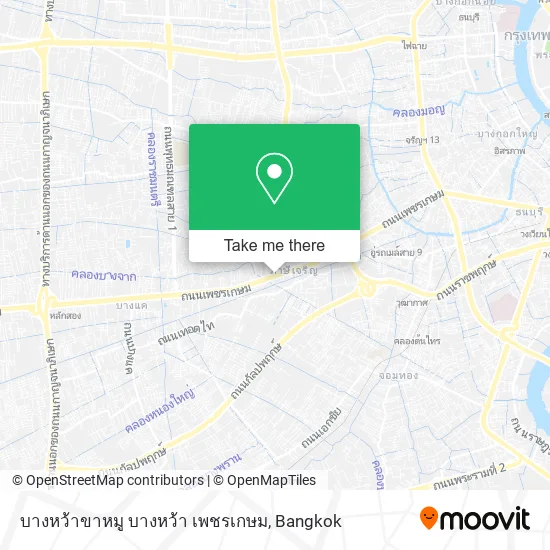 บางหว้าขาหมู บางหว้า เพชรเกษม map
