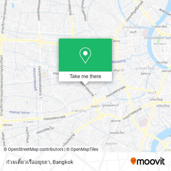 ก๋วยเตี๋ยวเรืออยุธยา map