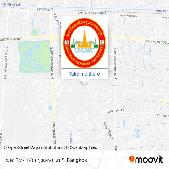 มหาวิทยาลัยกรุงเทพธนบุรี map