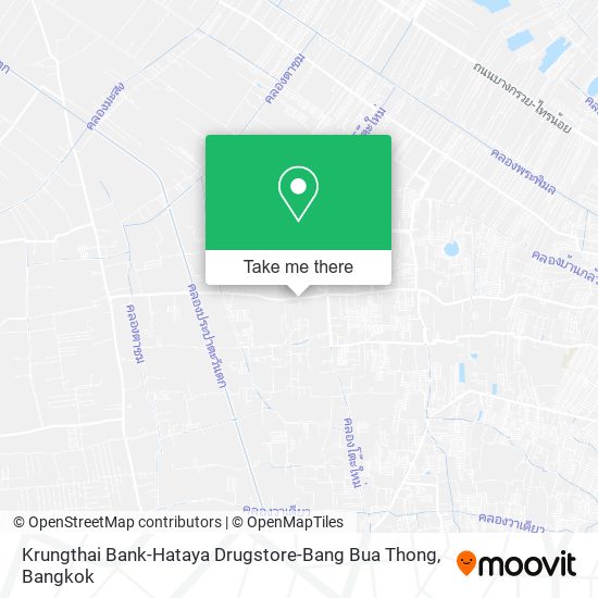 Krungthai Bank-Hataya Drugstore-Bang Bua Thong map