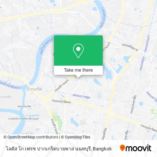 โลตัส โก เฟรช ปากเกร็ดบายพาส นนทบุรี map