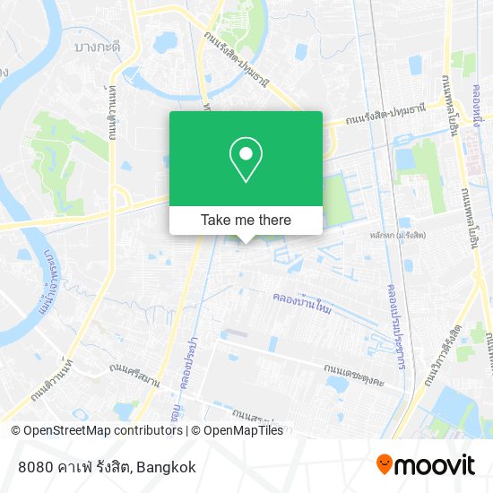8080 คาเฟ่ รังสิต map