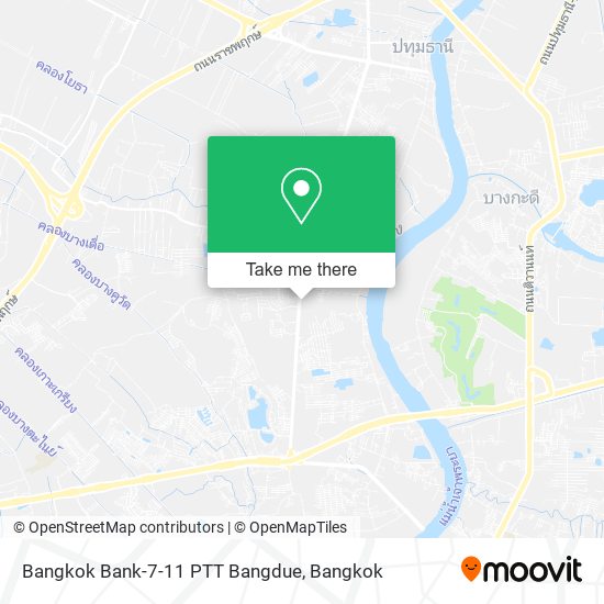 Bangkok Bank-7-11 PTT Bangdue map