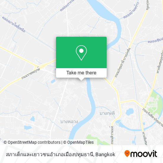 สภาเด็กและเยาวชนอําเภอเมืองปทุมธานี map