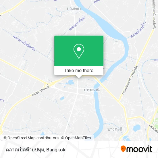 ตลาดเปิดท้ายปทุม map