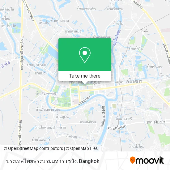 ประเทศไทยพระบรมมหาราชวัง map