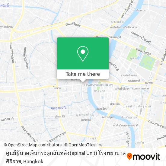 ศูนย์ผู้บาดเจ็บกระดูกสันหลัง(spinal Unit) โรงพยาบาลศิริราช map
