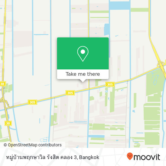 หมู่บ้านพฤกษาวิล รังสิต คลอง 3 map