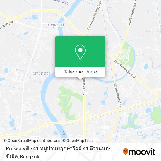 Pruksa Ville 41 หมู่บ้านพฤกษาวิลล์ 41 ติวานนท์-รังสิต map