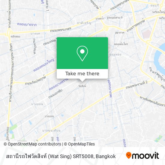 สถานีรถไฟวัดสิงห์ (Wat Sing) SRT5008 map