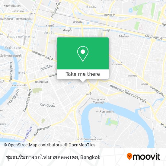 ชุมชนริมทางรถไฟ สายคลองเตย map