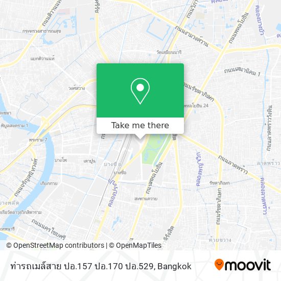 ท่ารถเมล์สาย ปอ.157 ปอ.170 ปอ.529 map