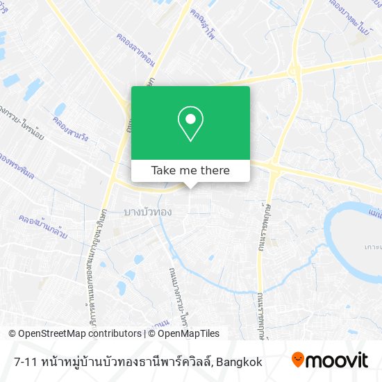 7-11 หน้าหมู่บ้านบัวทองธานีพาร์ควิลล์ map