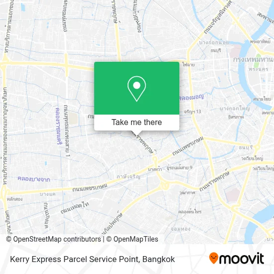 Kerry Express Parcel Service Point map
