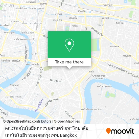 คณะเทคโนโลยีคหกรรมศาสตร์ มหาวิทยาลัยเทคโนโลยีราชมงคลกรุงเทพ map