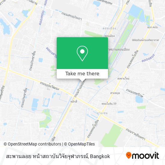 สะพานลอย หน้าสถาบันวิจัยจุฬาภรณ์ map