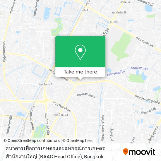 ธนาคารเพื่อการเกษตรและสหกรณ์การเกษตร สำนักงานใหญ่ (BAAC Head Office) map