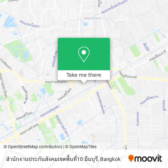 สำนักงานประกันสังคมเขตพื้นที่10 มีนบุรี map