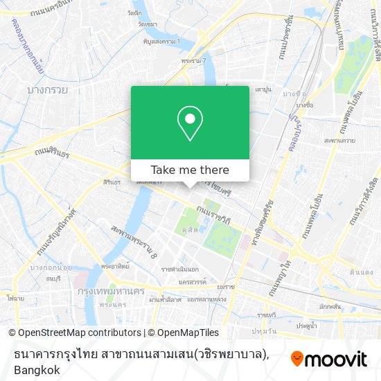 ธนาคารกรุงไทย สาขาถนนสามเสน(วชิรพยาบาล) map