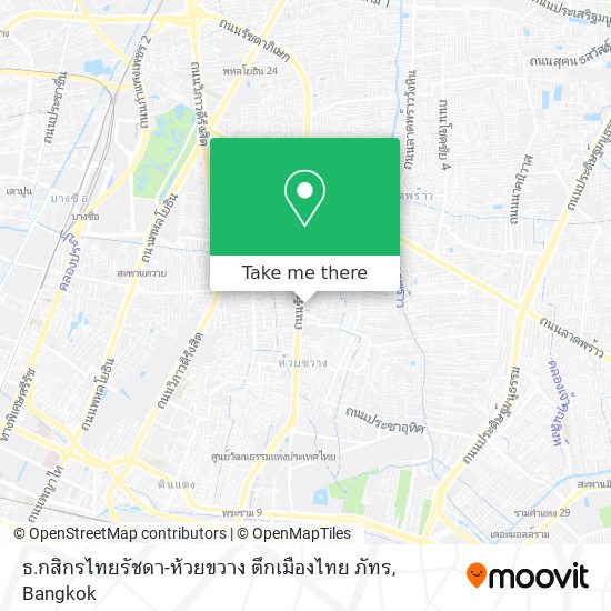 ธ.กสิกรไทยรัชดา-ห้วยขวาง ตึกเมืองไทย ภัทร map