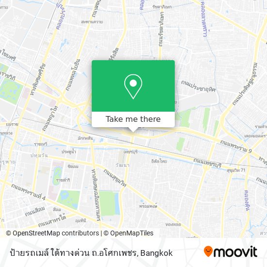 ป้ายรถเมล์ ใต้ทางด่วน ถ.อโศกเพชร map