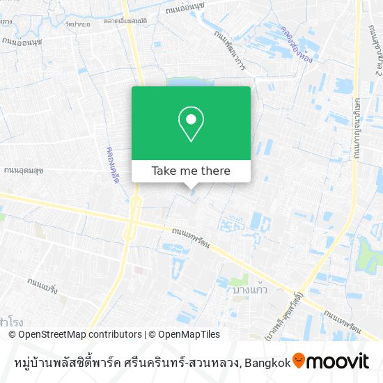 หมู่บ้านพลัสซิตี้พาร์ค ศรีนครินทร์-สวนหลวง map