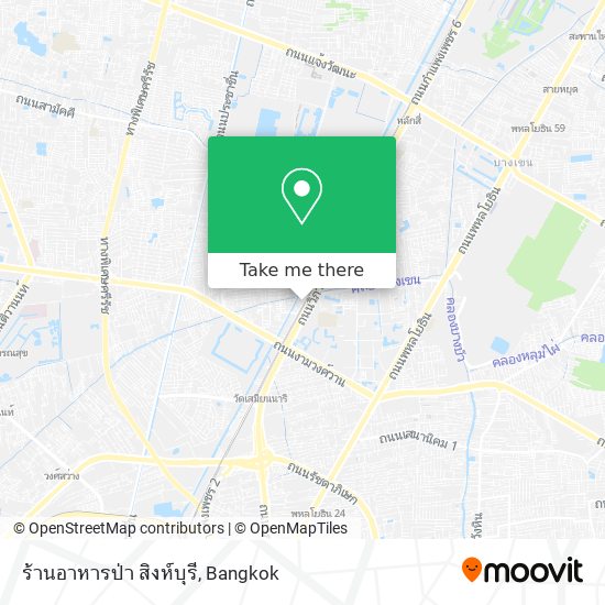 ร้านอาหารป่า สิงห์บุรี map
