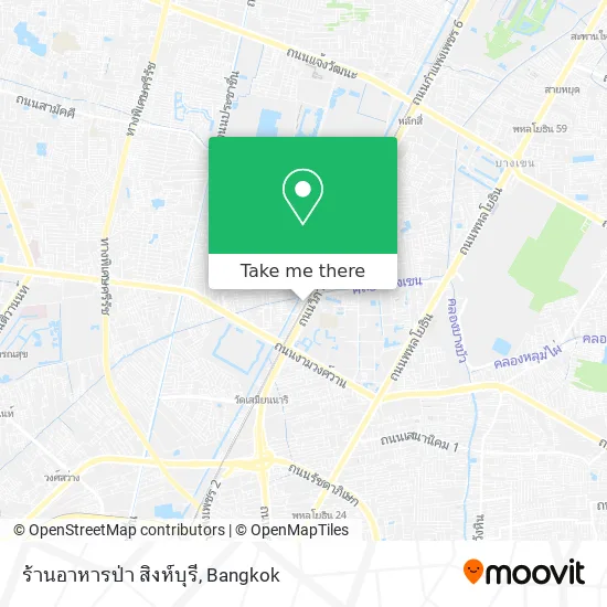 ร้านอาหารป่า สิงห์บุรี map