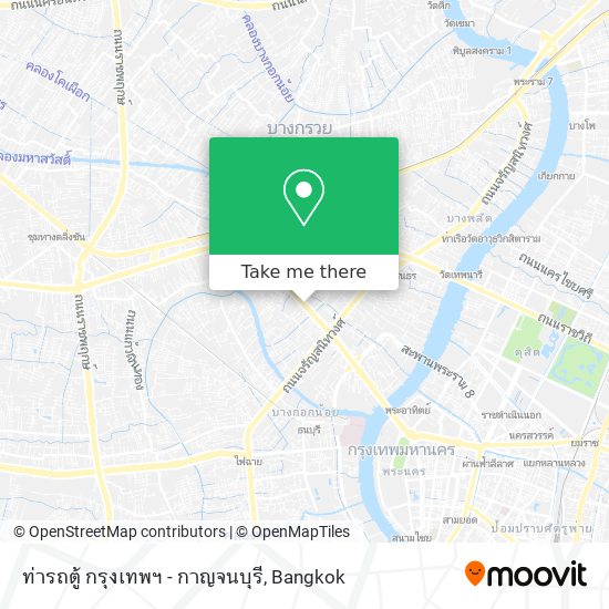ท่ารถตู้ กรุงเทพฯ - กาญจนบุรี map