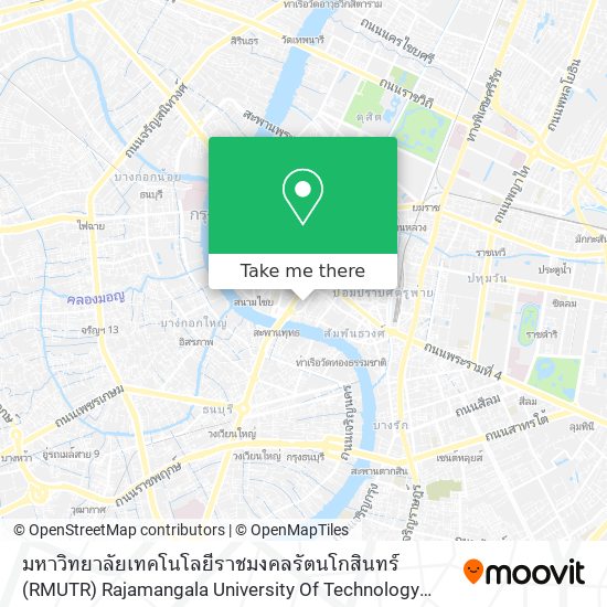 มหาวิทยาลัยเทคโนโลยีราชมงคลรัตนโกสินทร์ (RMUTR) Rajamangala University Of Technology Rattanakosin map