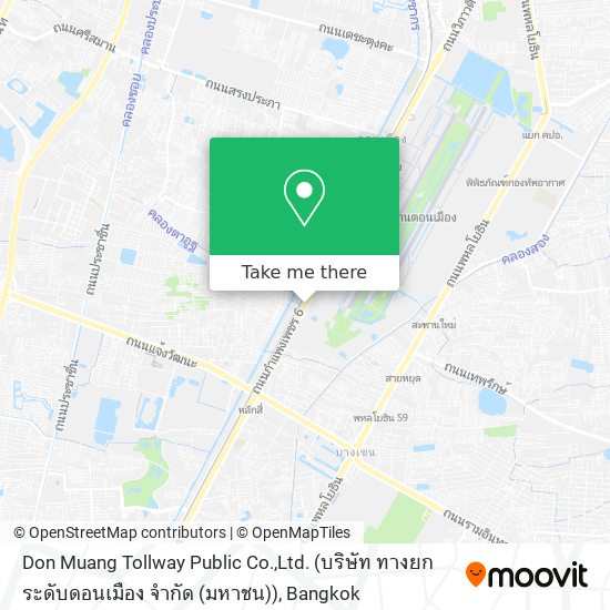 Don Muang Tollway Public Co.,Ltd. (บริษัท ทางยกระดับดอนเมือง จำกัด (มหาชน)) map