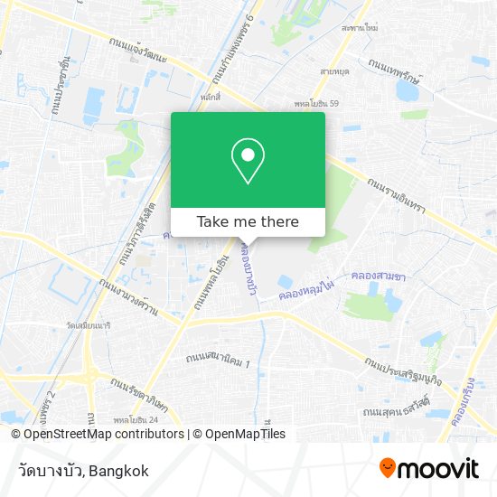 วัดบางบัว map