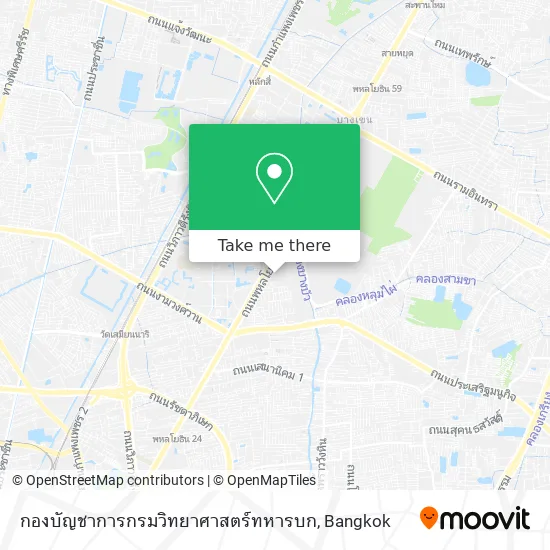 กองบัญชาการกรมวิทยาศาสตร์ทหารบก map