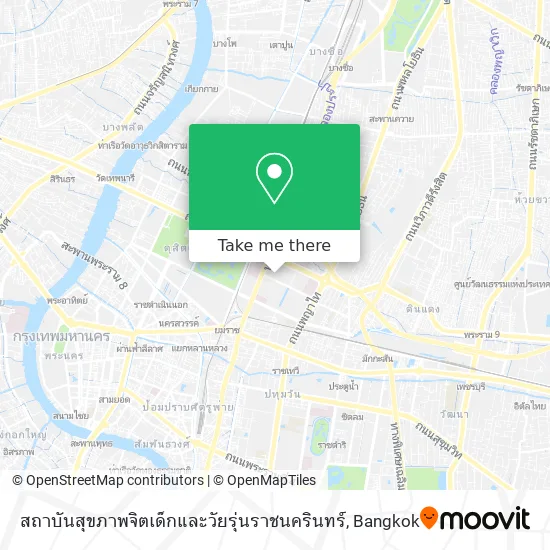 สถาบันสุขภาพจิตเด็กและวัยรุ่นราชนครินทร์ map